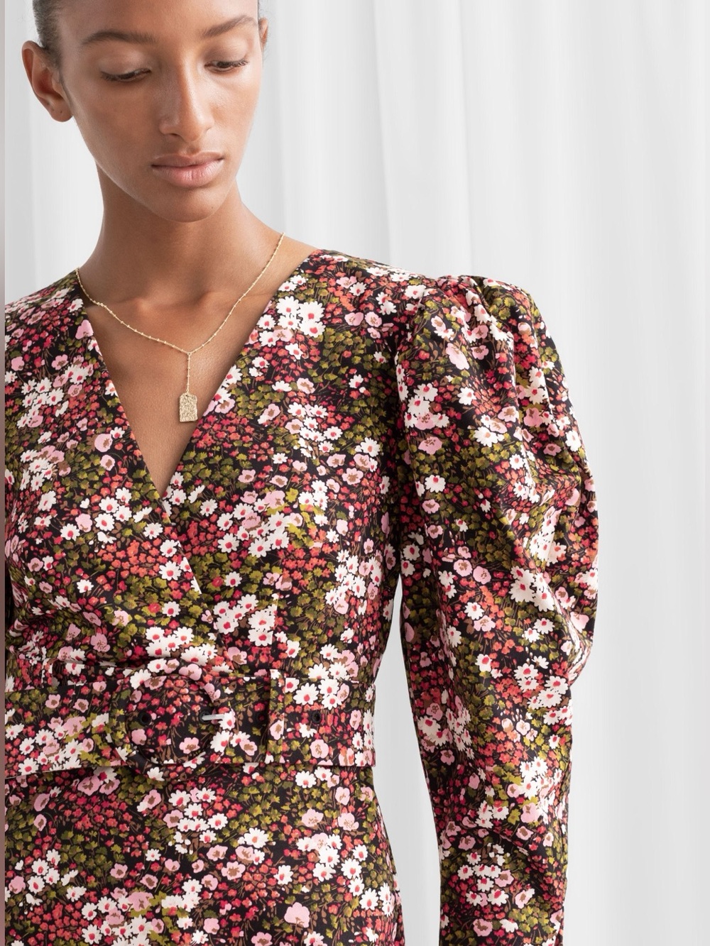 NWOT & other stories belted floral mini dress
